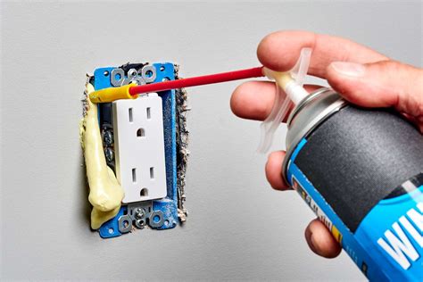 sealing holes in electrical boxes|insulation for electrical outlet covers.